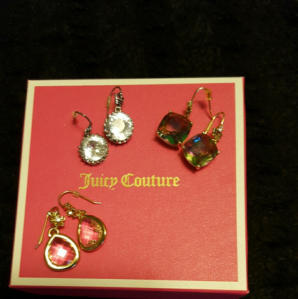Set of three juicy couture earrings